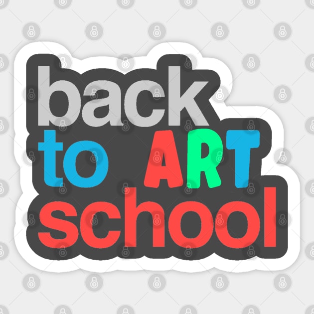 Back to Art School Sticker by Glenn Landas Digital Art